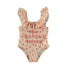 Tocoto Vintage Pink Heart Ruffles Grandma Baby Swimsuit